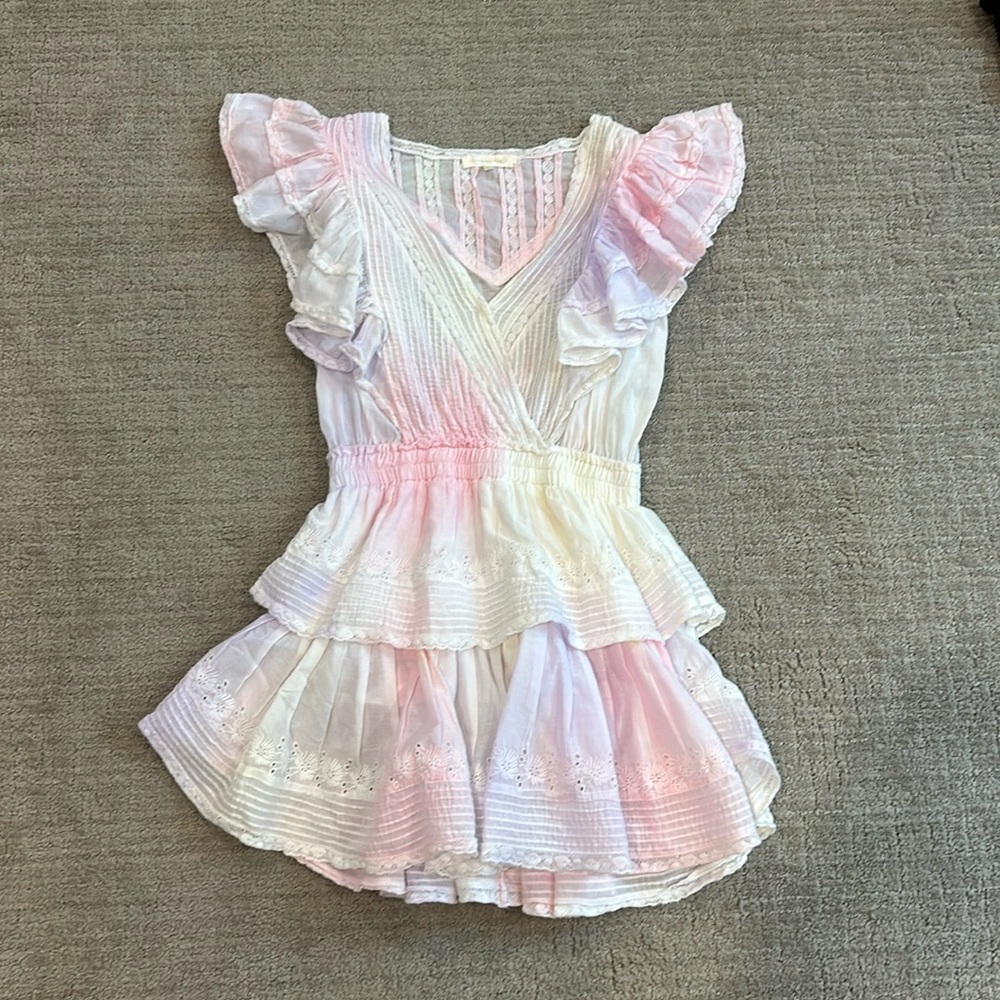 LoveShackFancy Gwen Heritage Mini Dress in Pastel Colors
